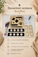 KociBox zestaw drewnianej zabawki logicznej dla kota