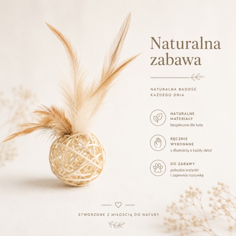 Rattanowa Piłeczka - beżowa